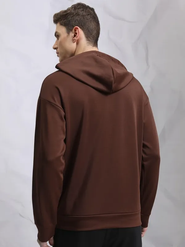  Highlander Men Brown Hood Pullover Sweatshirts