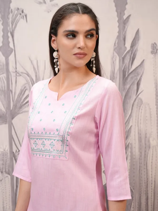  Vishudh Women Pink Embroidered Tunics