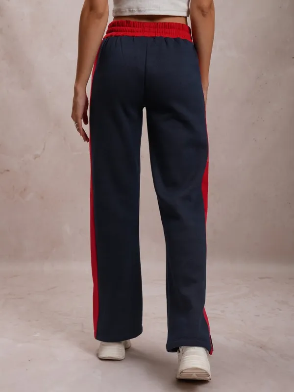  Tokyo Talkies Women Navy Blue Bootcut Track Pants