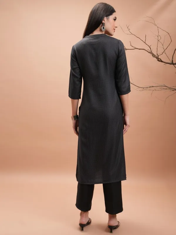  Vishudh  Women Black Printed Kurta Sets