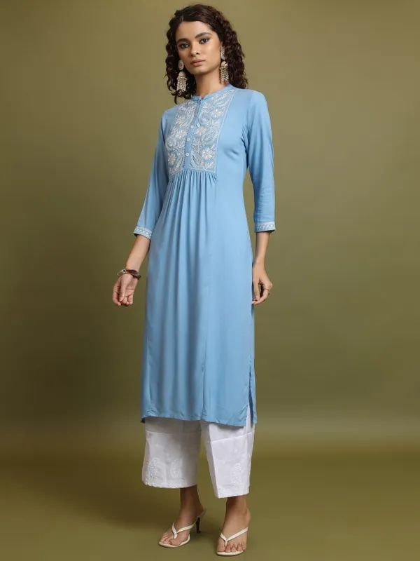 Embroidered Straight Kurta