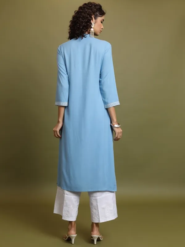 Embroidered Straight Kurta