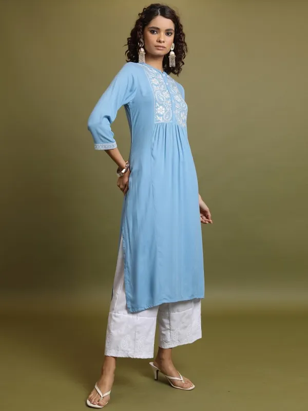 Embroidered Straight Kurta