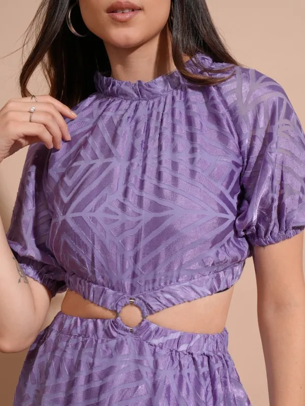 Tokyo Talkies Women Purple Printed Maxi Dress