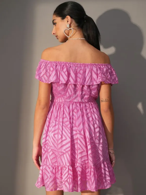 Fit and Flare Printed Dress