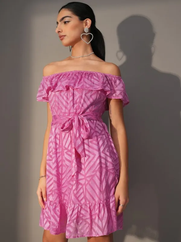 Fit and Flare Printed Dress