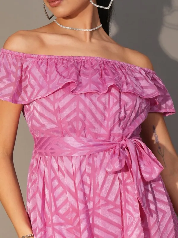 Fit and Flare Printed Dress