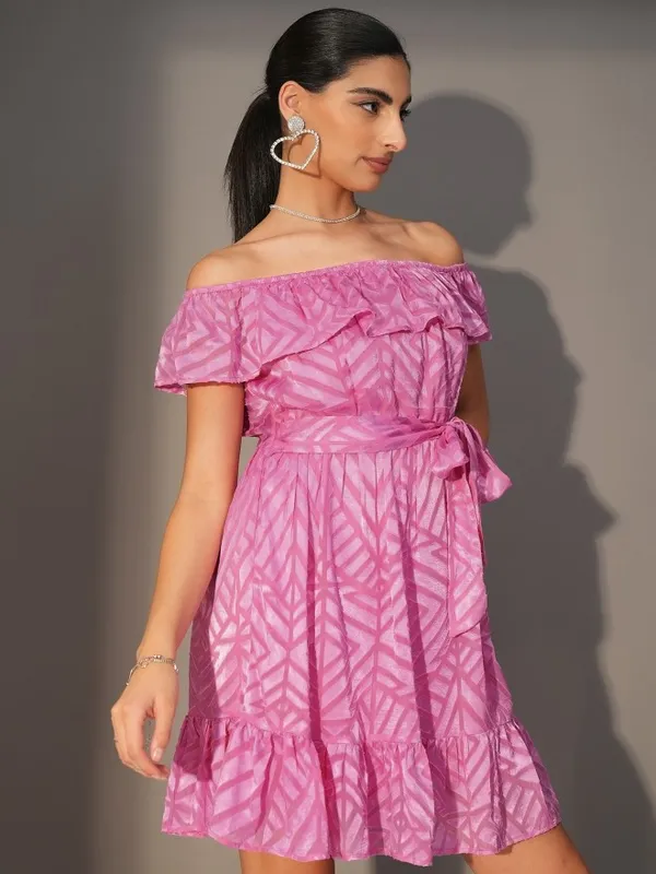 Fit and Flare Printed Dress