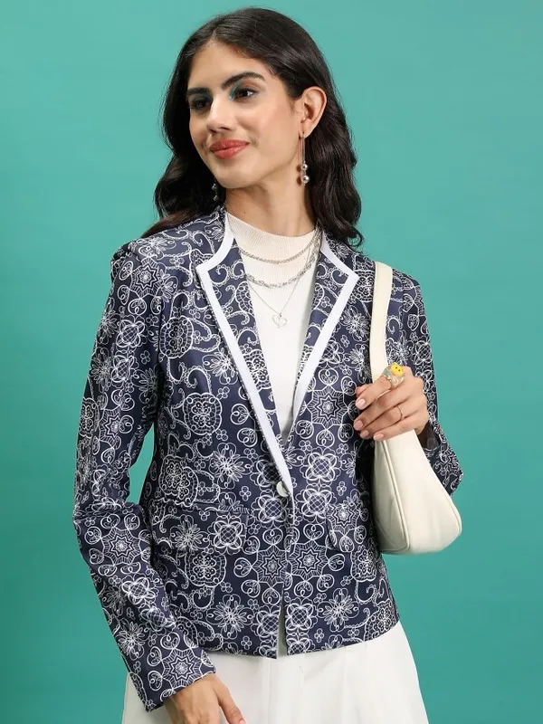  Tokyo Talkies Women Navy Blue Blazers