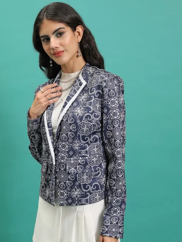  Tokyo Talkies Women Navy Blue Blazers