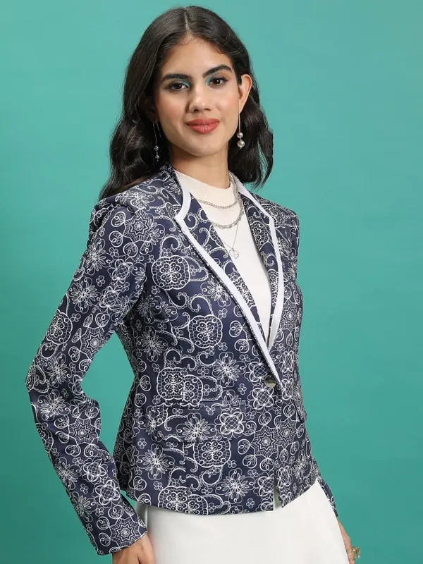  Tokyo Talkies Women Navy Blue Blazers