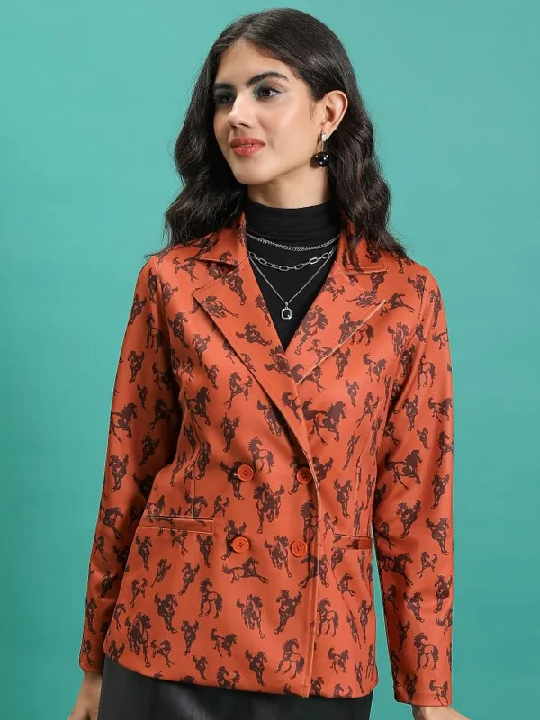 Tokyo Talkies Women Orange Blazers