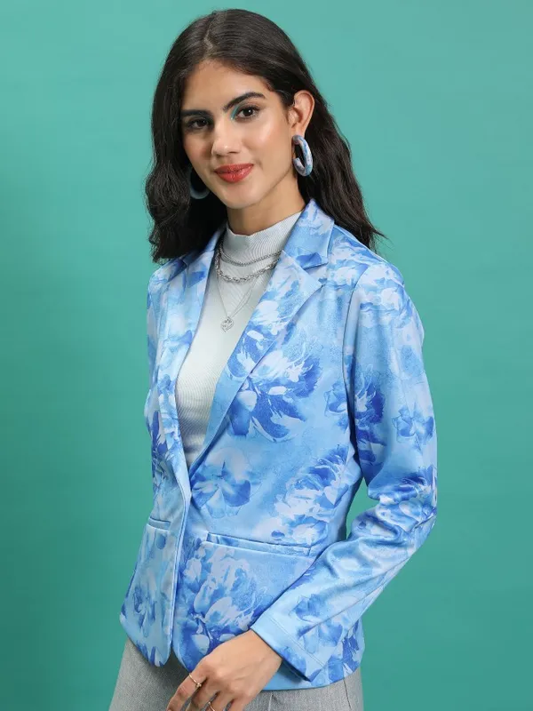 Printed Regular Fit Blazer