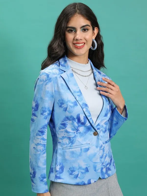 Printed Regular Fit Blazer