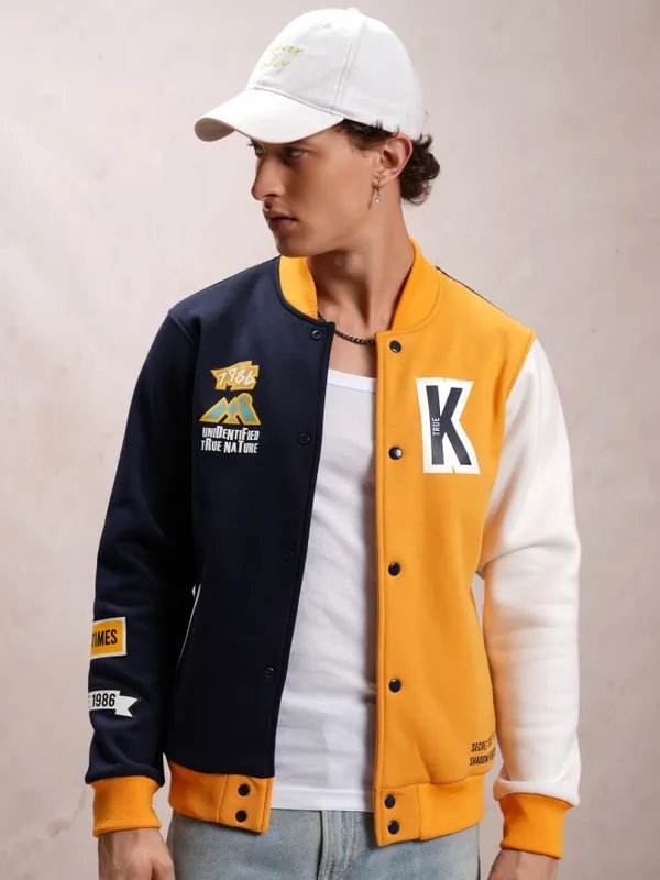 Men Printed Bomber Jacket