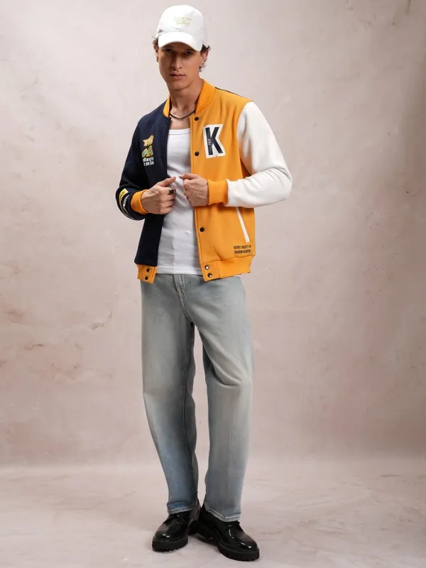Men Printed Bomber Jacket