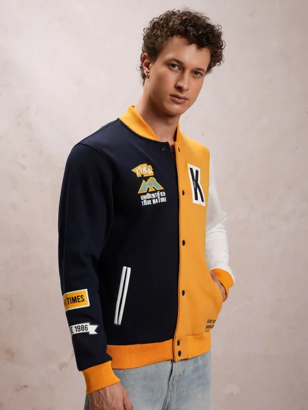 Men Printed Bomber Jacket