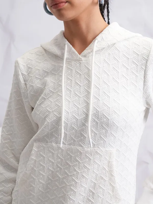 Women Self Design Sweatshirt