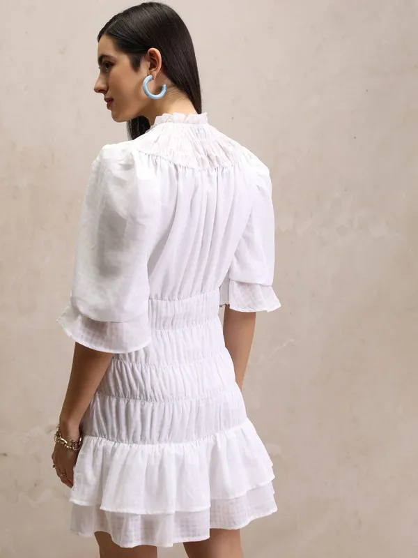 Checked Fit And Flare Dress