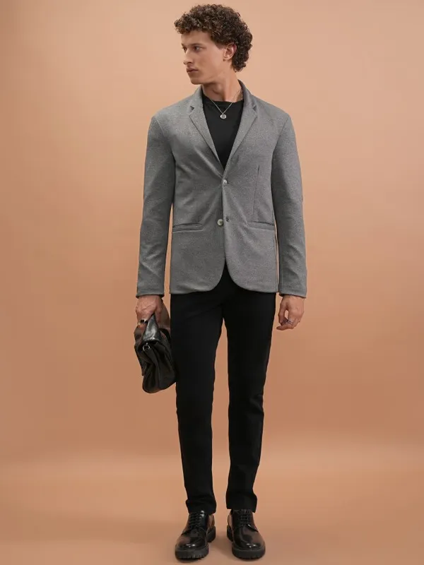 Solid Regular Fit Blazer