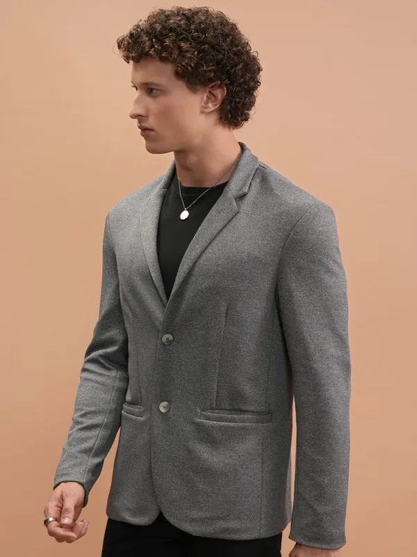 Solid Regular Fit Blazer