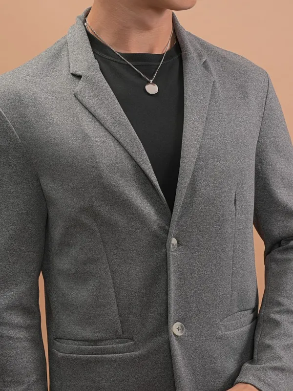 Solid Regular Fit Blazer