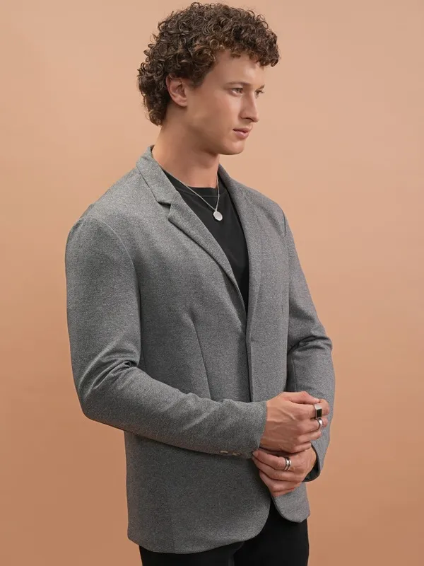 Solid Regular Fit Blazer