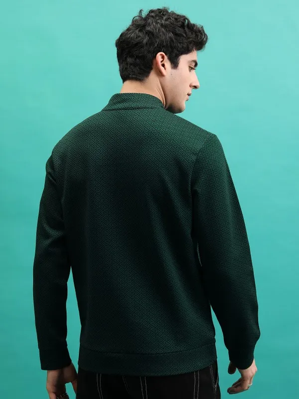  HIGHLANDER Men Black High Neck Pullover Sweatshirts