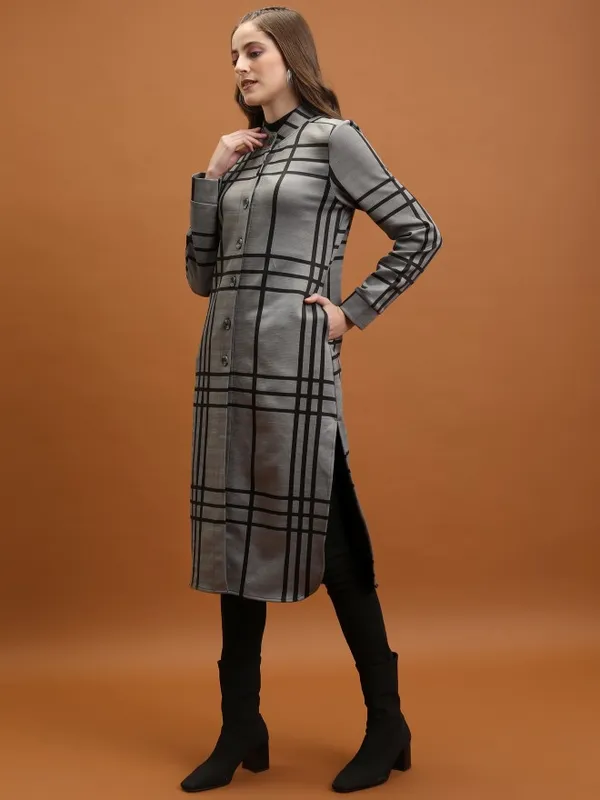 Women Checked Jacket