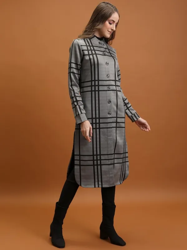 Women Checked Jacket