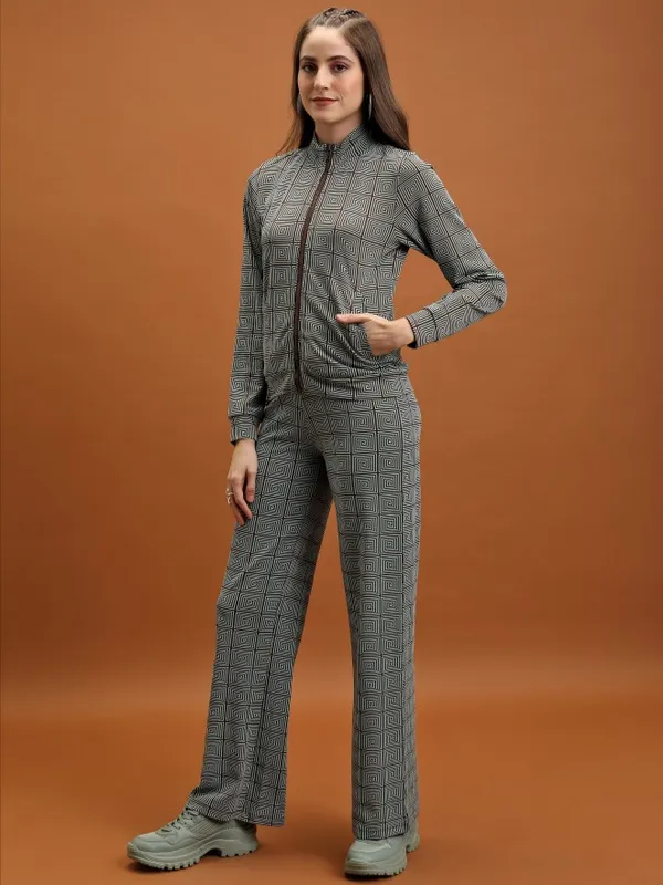 Tokyo Talkies Women Green Blazer With Trouser