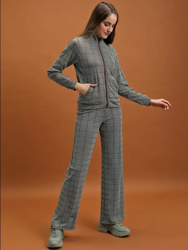 Tokyo Talkies Women Green Blazer With Trouser