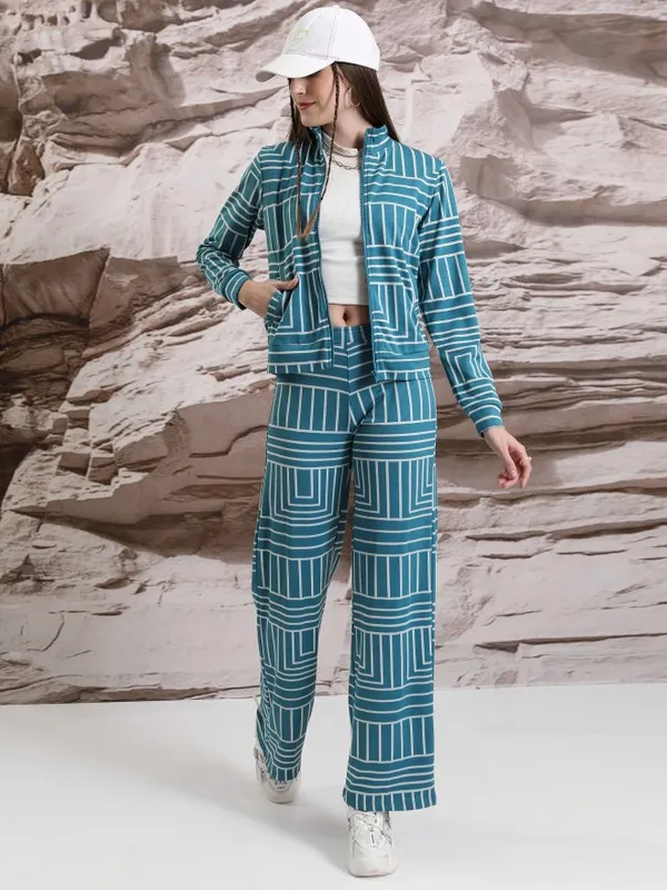 Women Coat With Trouser Co-Ords