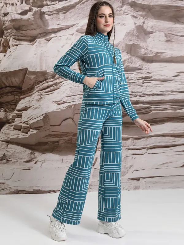 Women Coat With Trouser Co-Ords