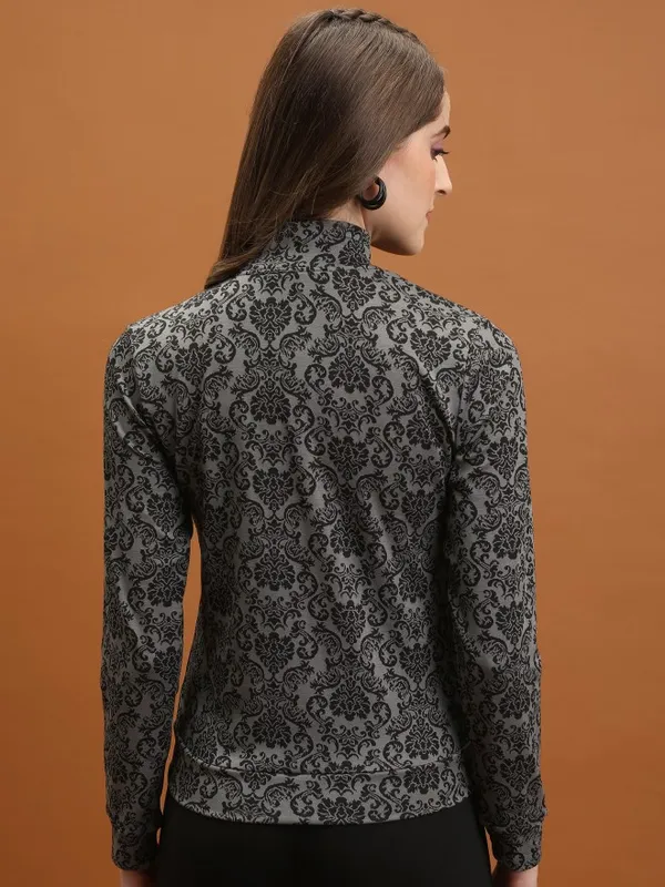  Tokyo Talkies Women Grey Open Front Jacket Jackets