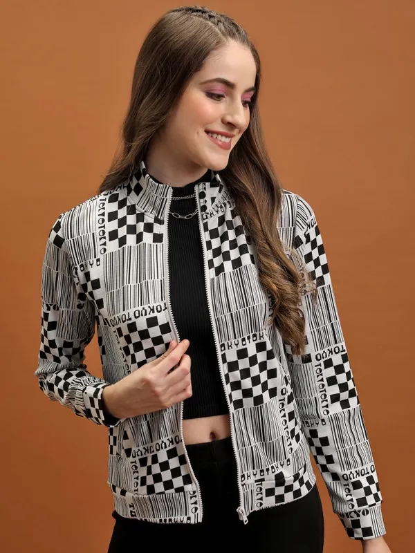 Women Self Design Jacket