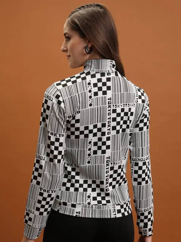 Women Self Design Jacket