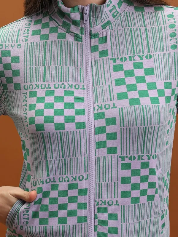 Women Self Design Jacket