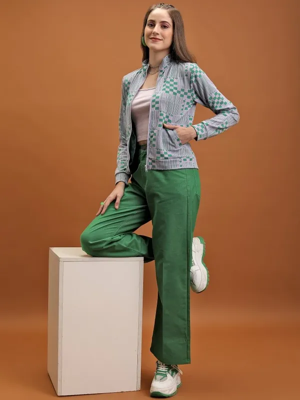 Tokyo Talkies Women Lavender Open Front Jacket