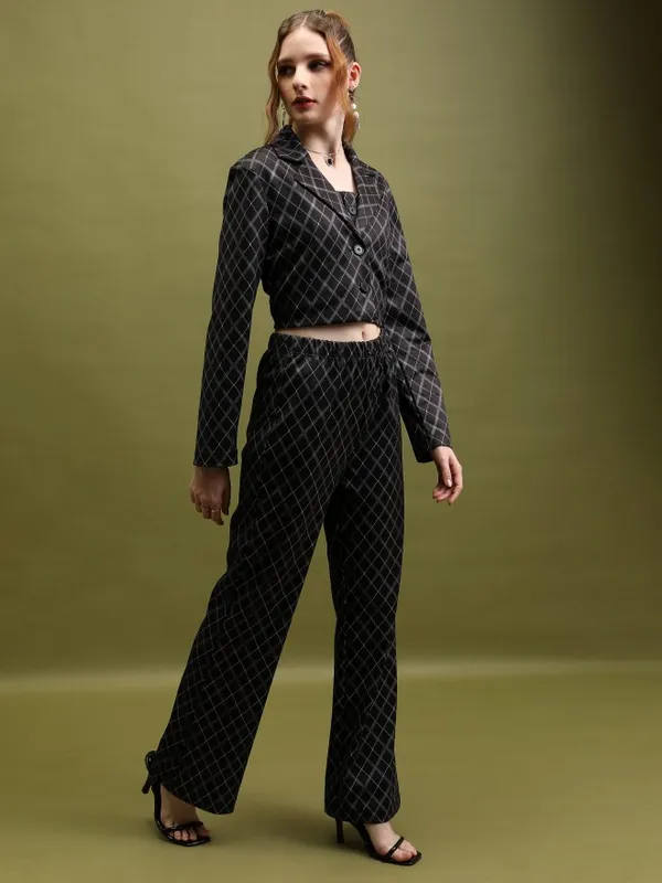 Tokyo Talkies Women Black Top With Trouser