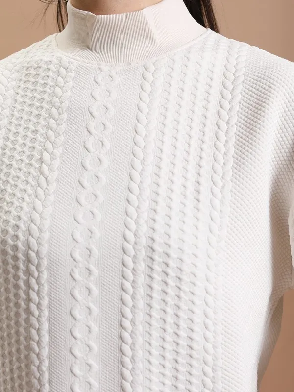 Women Self Design Sweatshirt