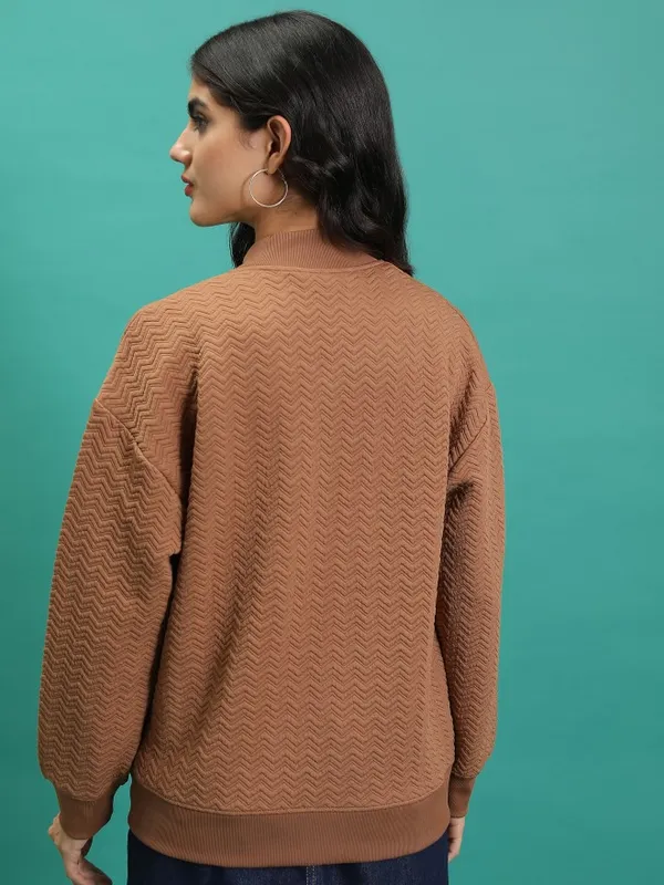 Women Self Design Jacket