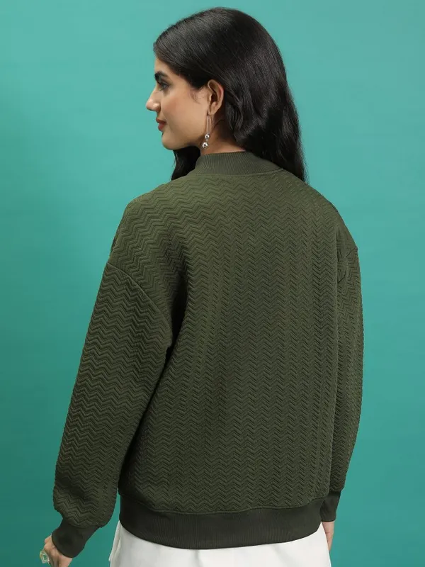 Women Self Design Jacket