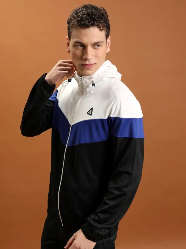 Highlander Men Black Hood Front-Open Sweatshirts