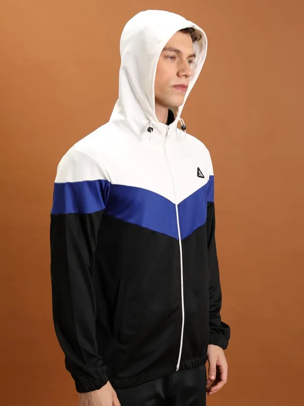  Highlander Men Black Hood Front-Open Sweatshirts