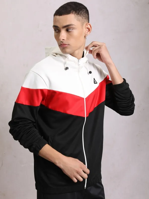  Highlander Men Black Hood Front-Open Sweatshirts