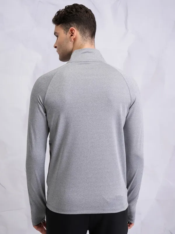 Highlander Men Grey High Neck Pullover Sweatshirts