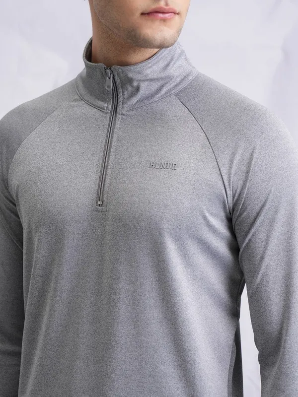  Highlander Men Grey High Neck Pullover Sweatshirts