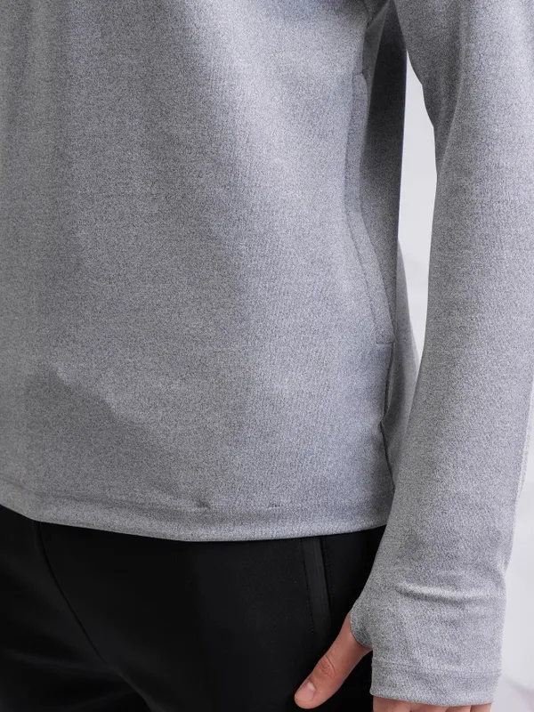  Highlander Men Grey High Neck Pullover Sweatshirts