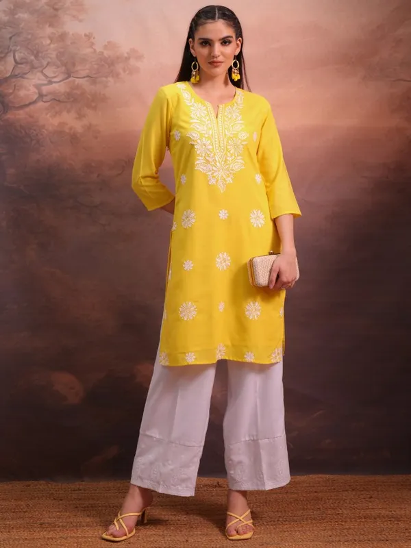 Embroidered Straight Kurta
